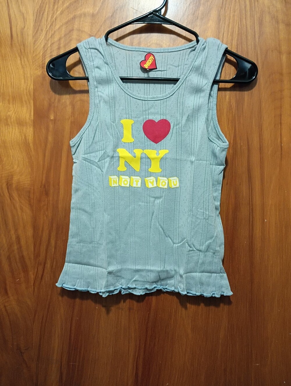 Light Blue Graphic Tank Top - I ♥ NY Design